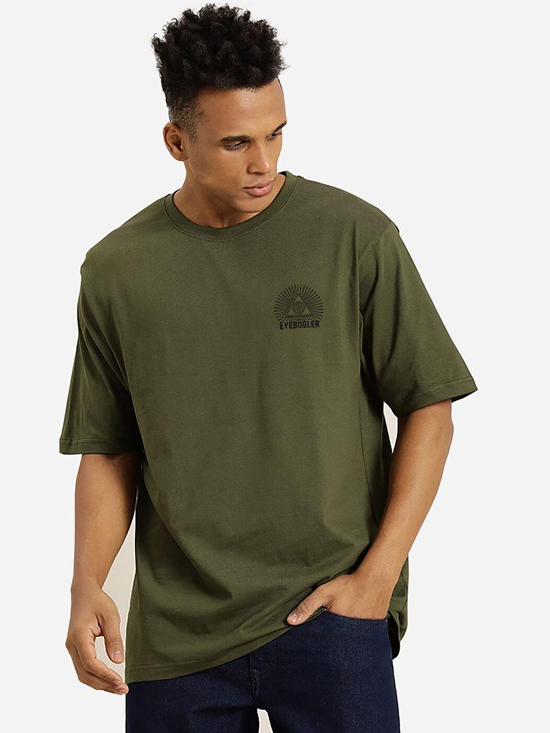 eyebogler drop-shoulder sleeves cotton t-shirt