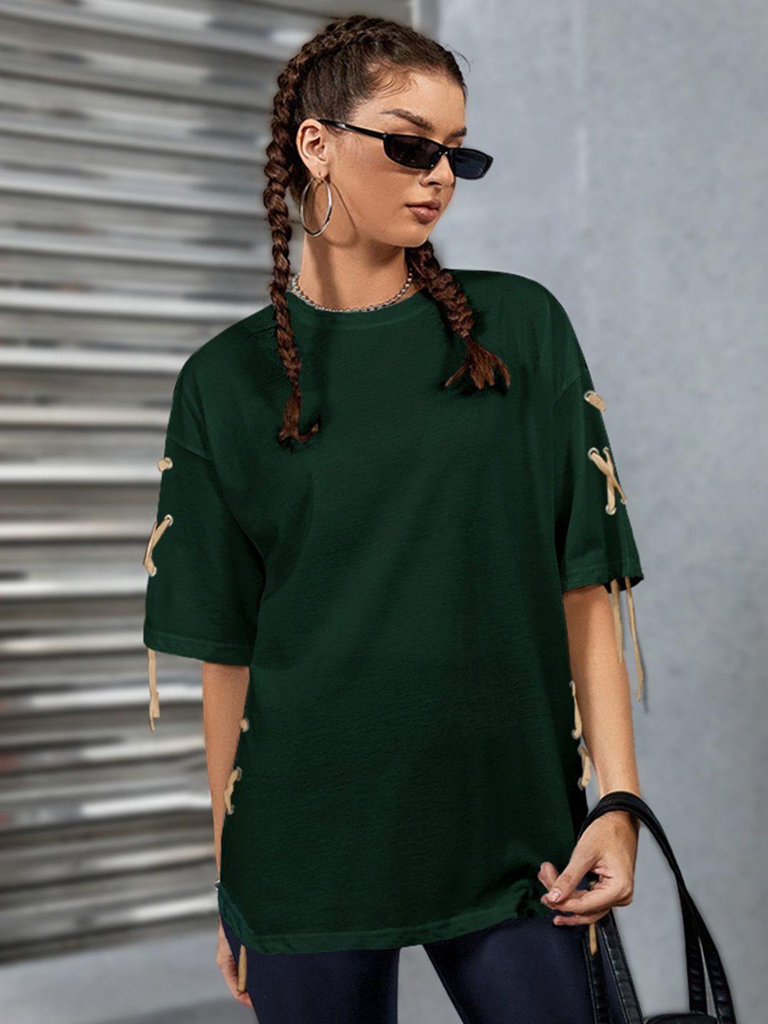 eyebogler drop shoulder sleeves longline oversized cotton t-shirt