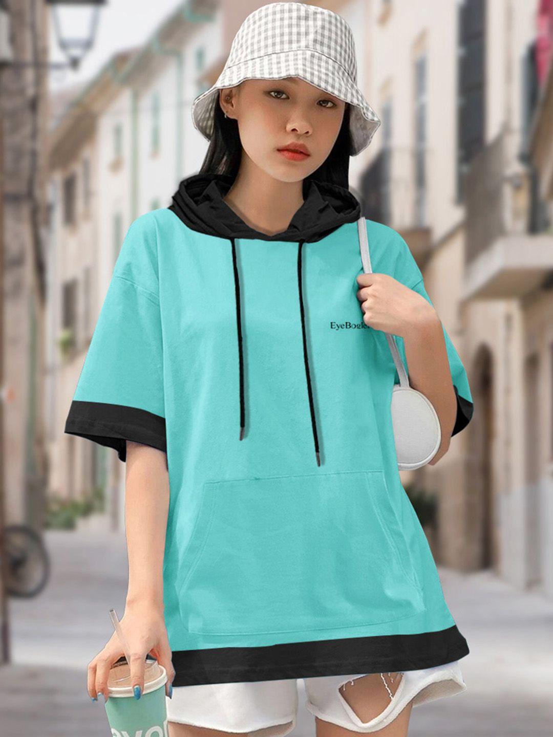 eyebogler hooded drop-shoulder sleeves pockets detail cotton oversized t-shirt