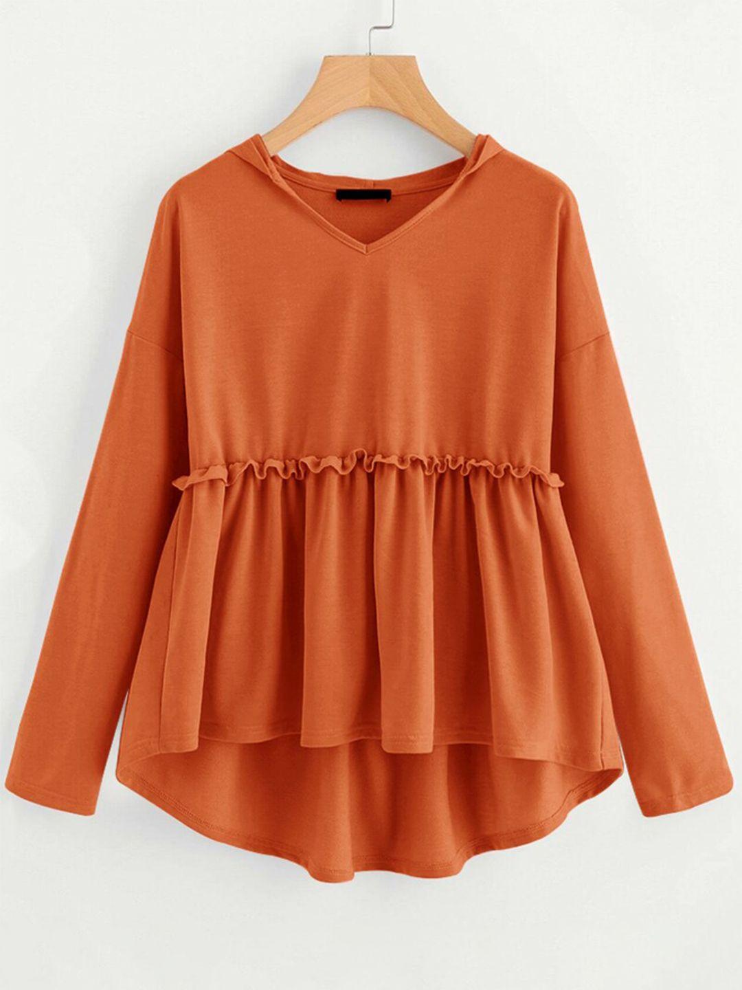 eyebogler hooded peplum top