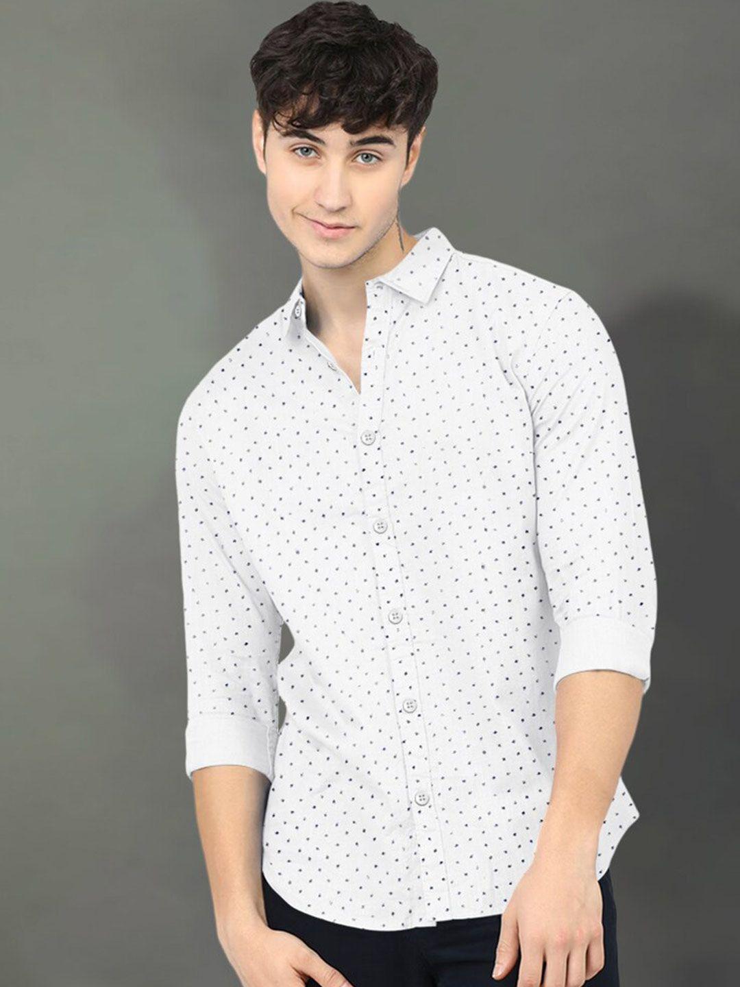 eyebogler men opaque printed formal shirt