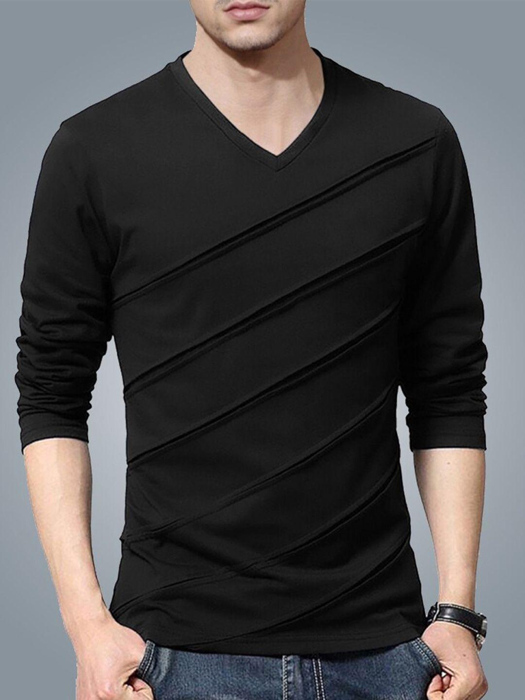 eyebogler striped v-neck cotton t-shirt