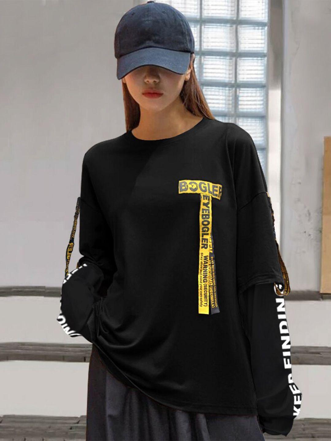 eyebogler typography printed oversized cotton t-shirt