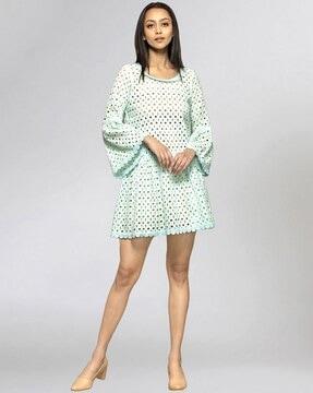 eyelet a-line dress