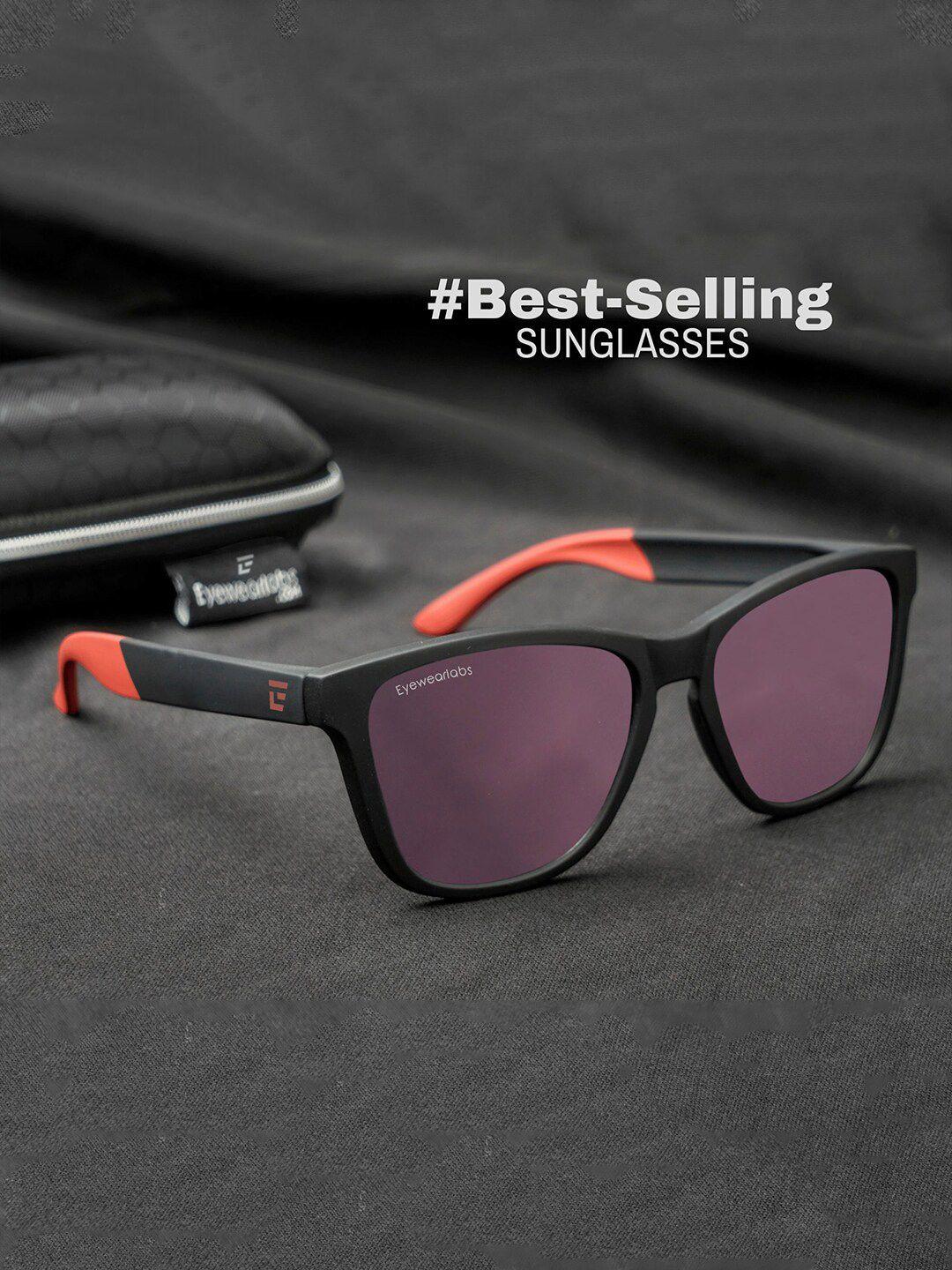 eyewearlabs unisex wayfarer sunglasses with polarised lens