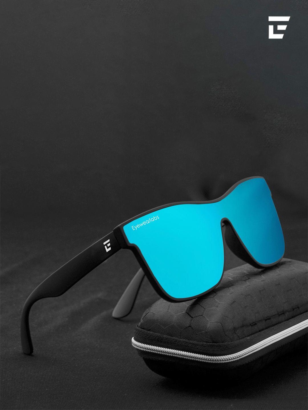 eyewearlabs shield lens with polarised and uv protected sunglasses bluesc2el1142