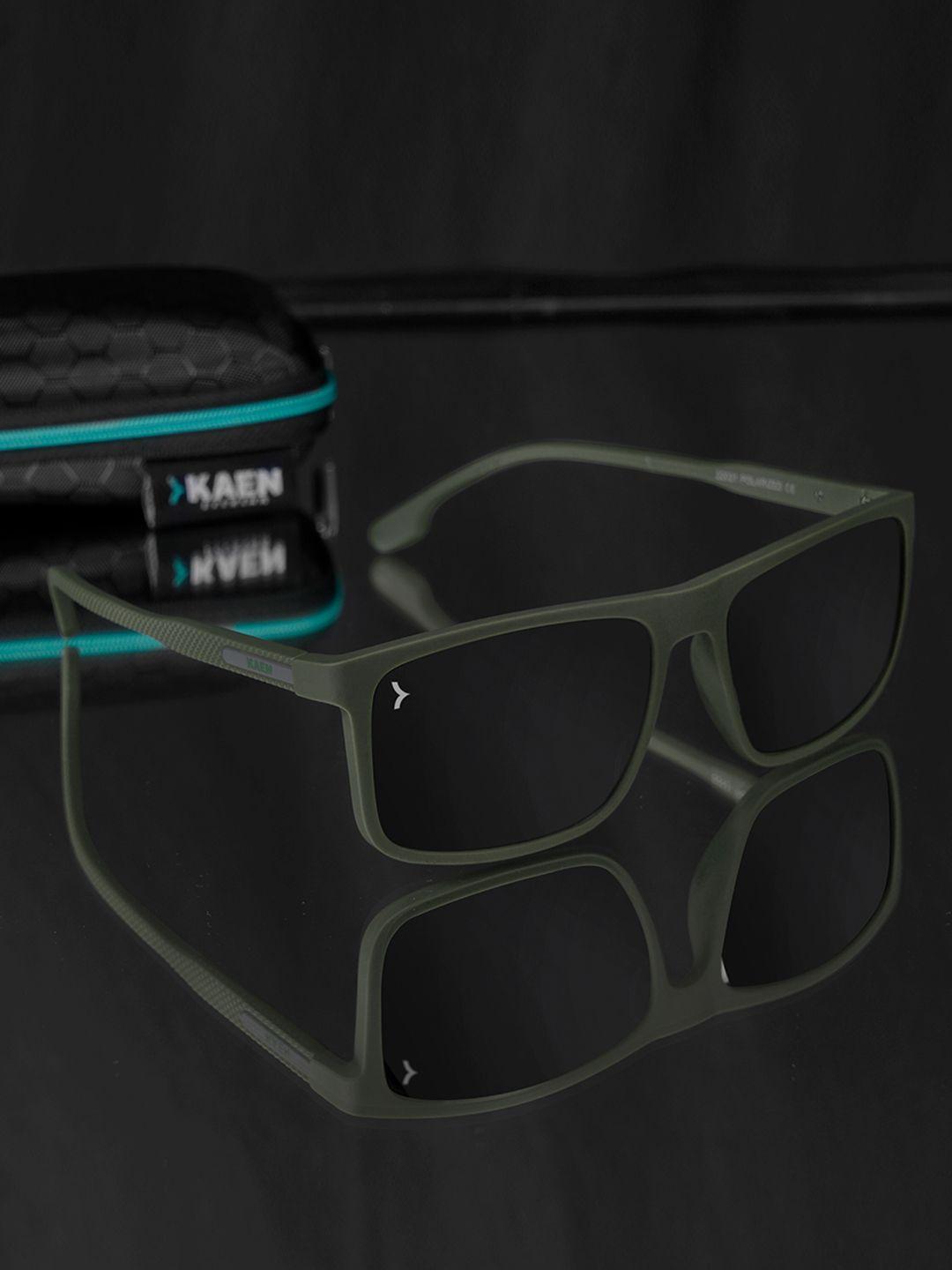 eyewearlabs unisex rectangle sunglasses with polarised lens