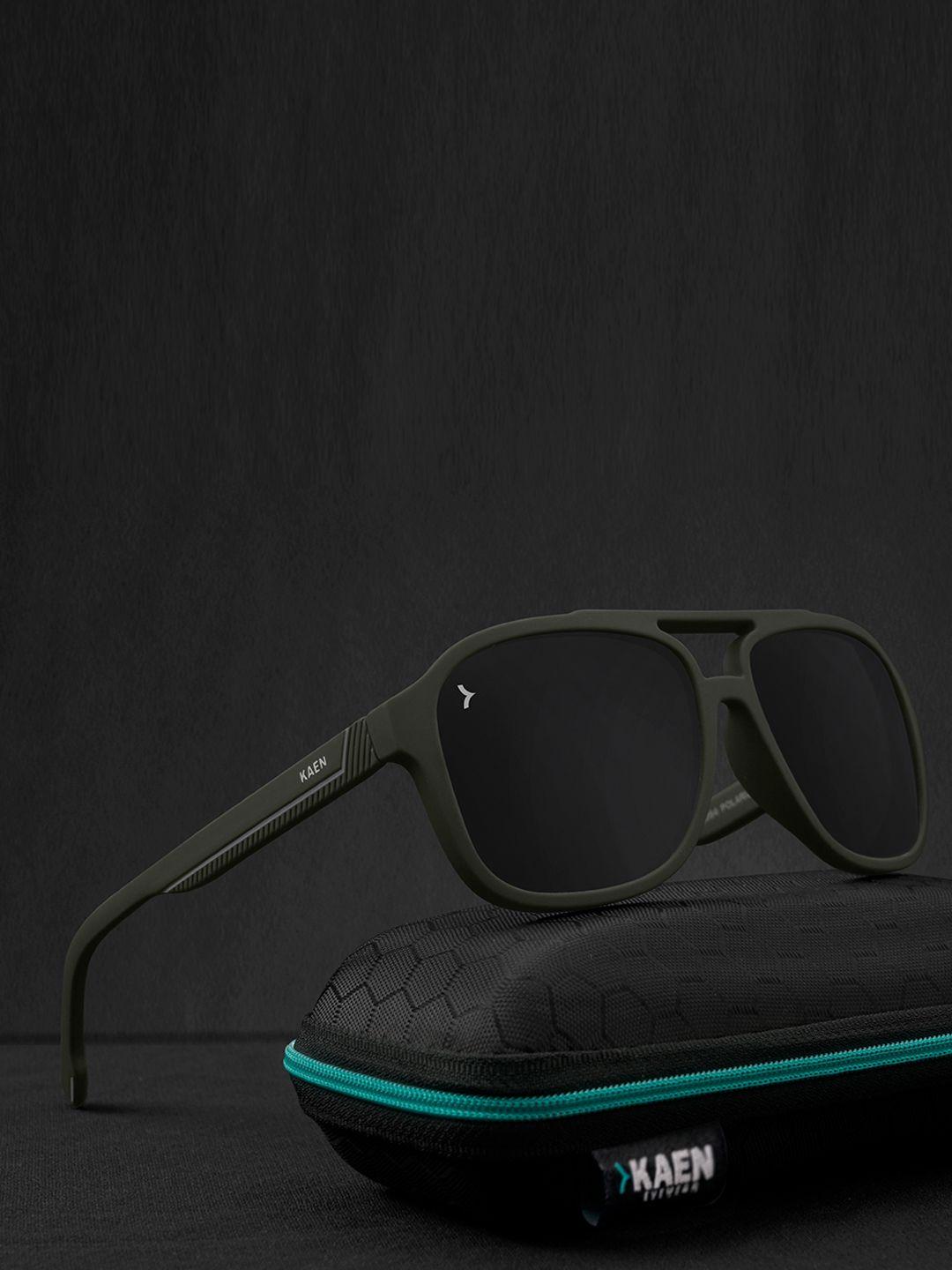 eyewearlabs unisex rectangle sunglasses with polarised lens