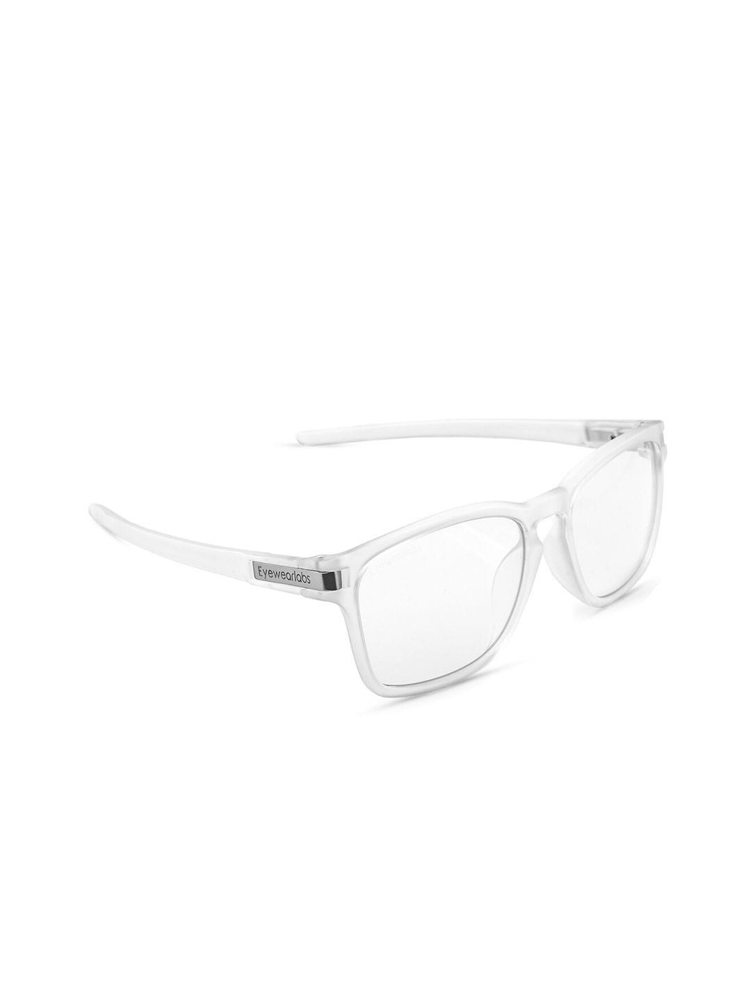 eyewearlabs unisex white full rim wayfarer frames