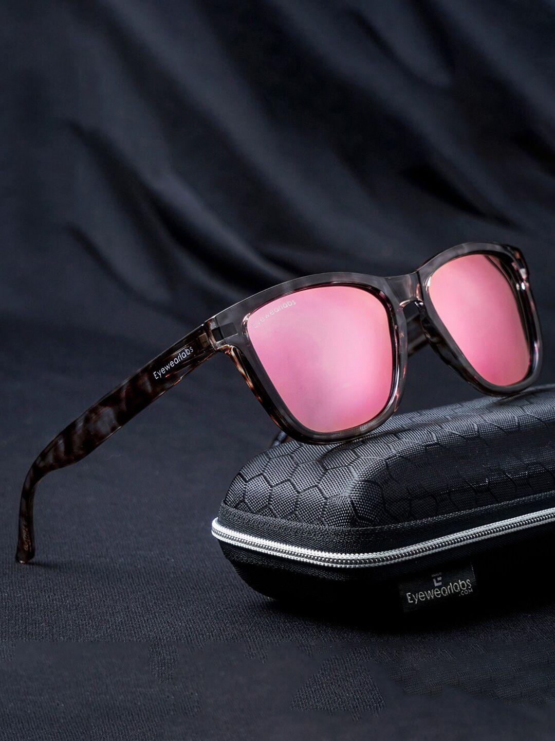 eyewearlabs women lens & square sunglasses with polarised lens clionheartsc1el1108