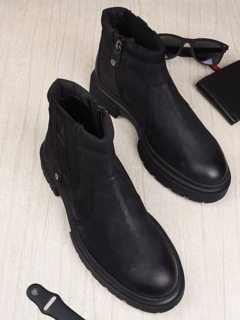 ezok men's black casual boots