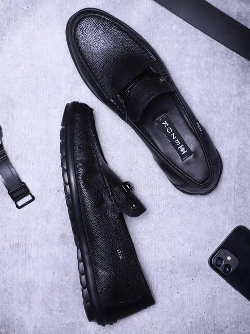 ezok men's black casual loafers