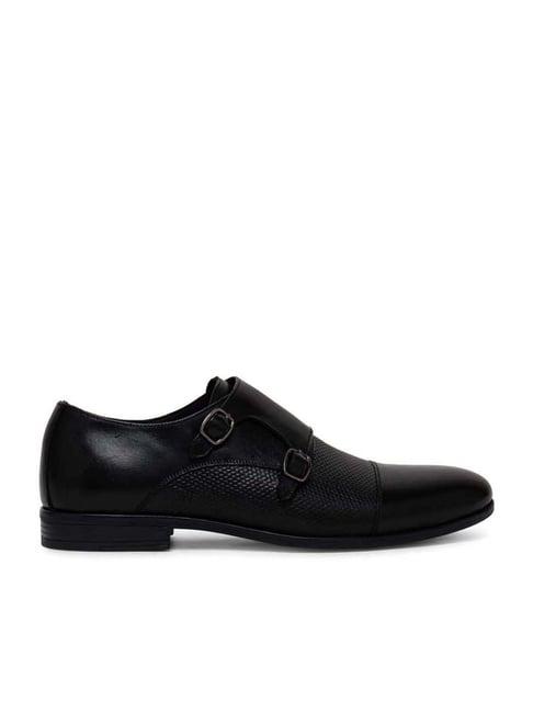 ezok men's black monk shoes