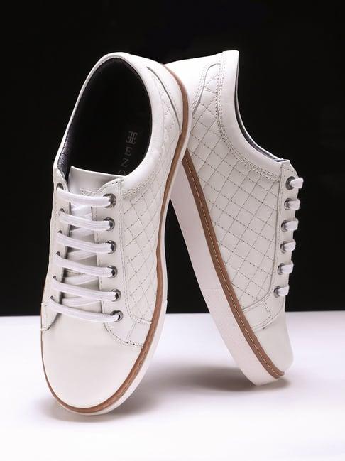ezok men's white casual sneakers