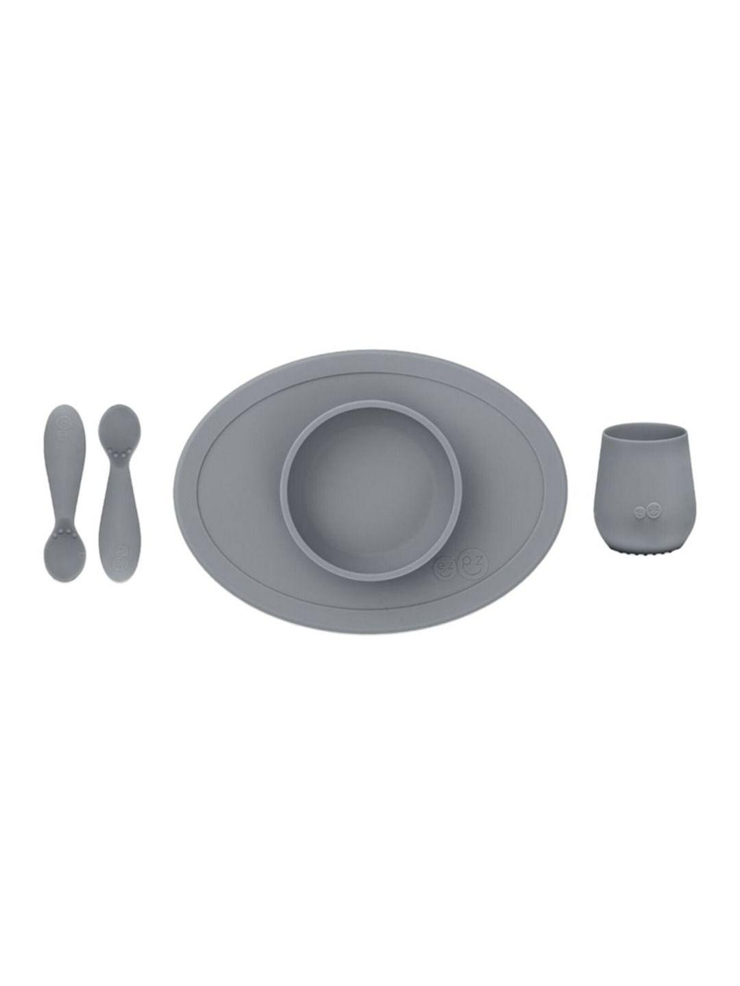 ezpz grey solid fda first foods set