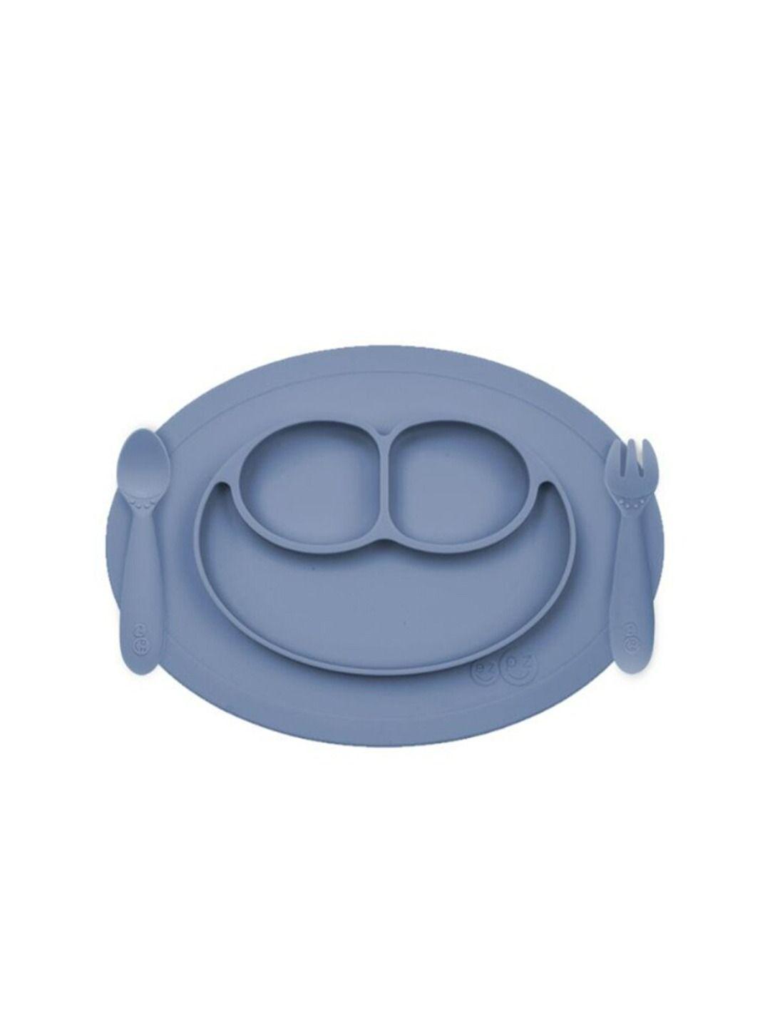 ezpz kids blue solid mini feeding set