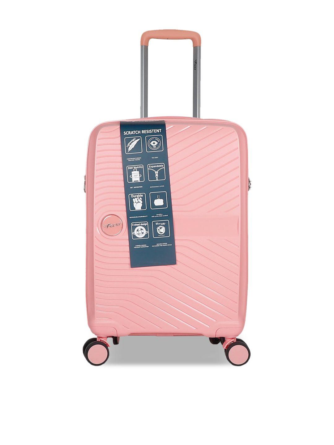 f gear hard-sided textured cabin trolley suitcase