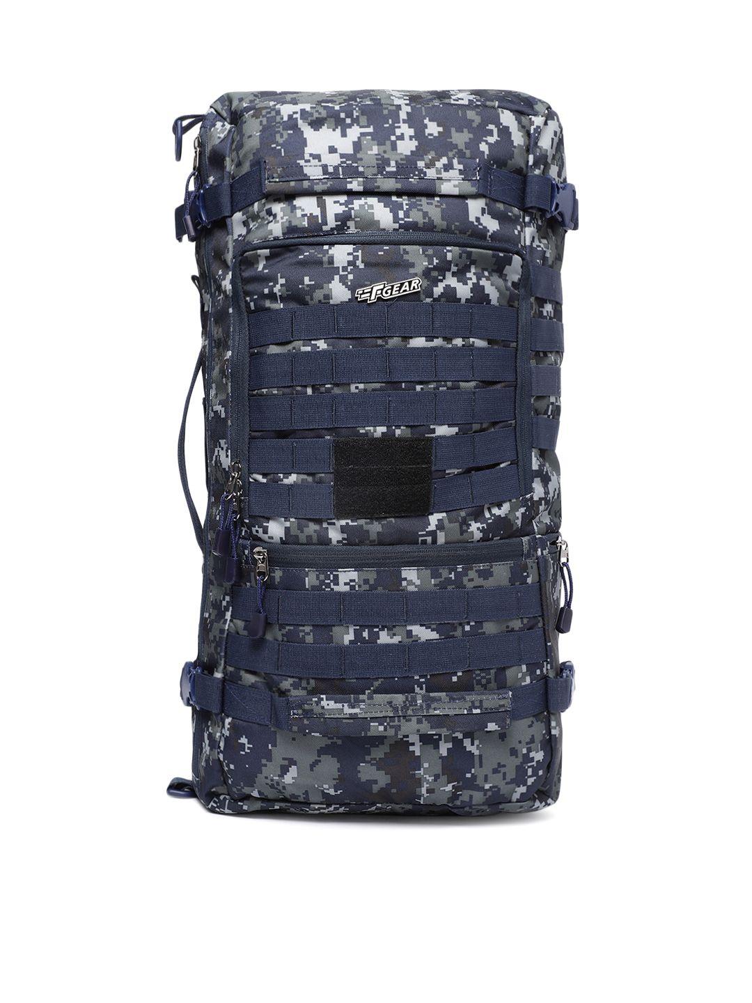 f gear unisex blue & green printed military garrison marpat laptop cum backpack