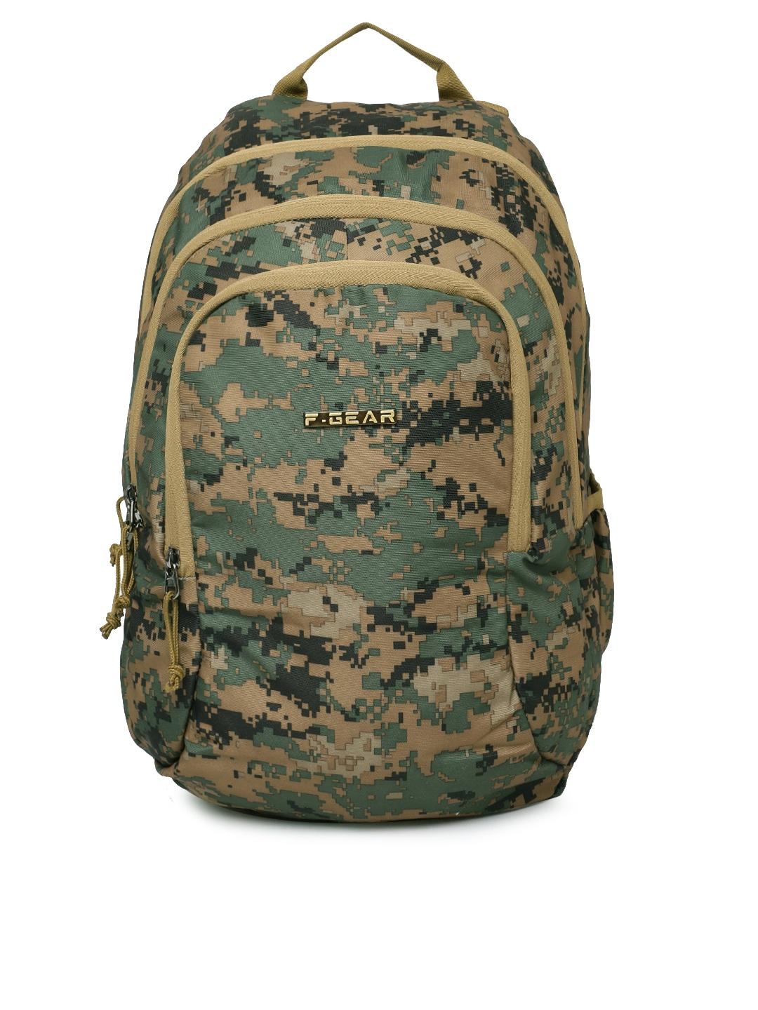 f gear unisex brown & green military crusader marpat graphic printed backpack