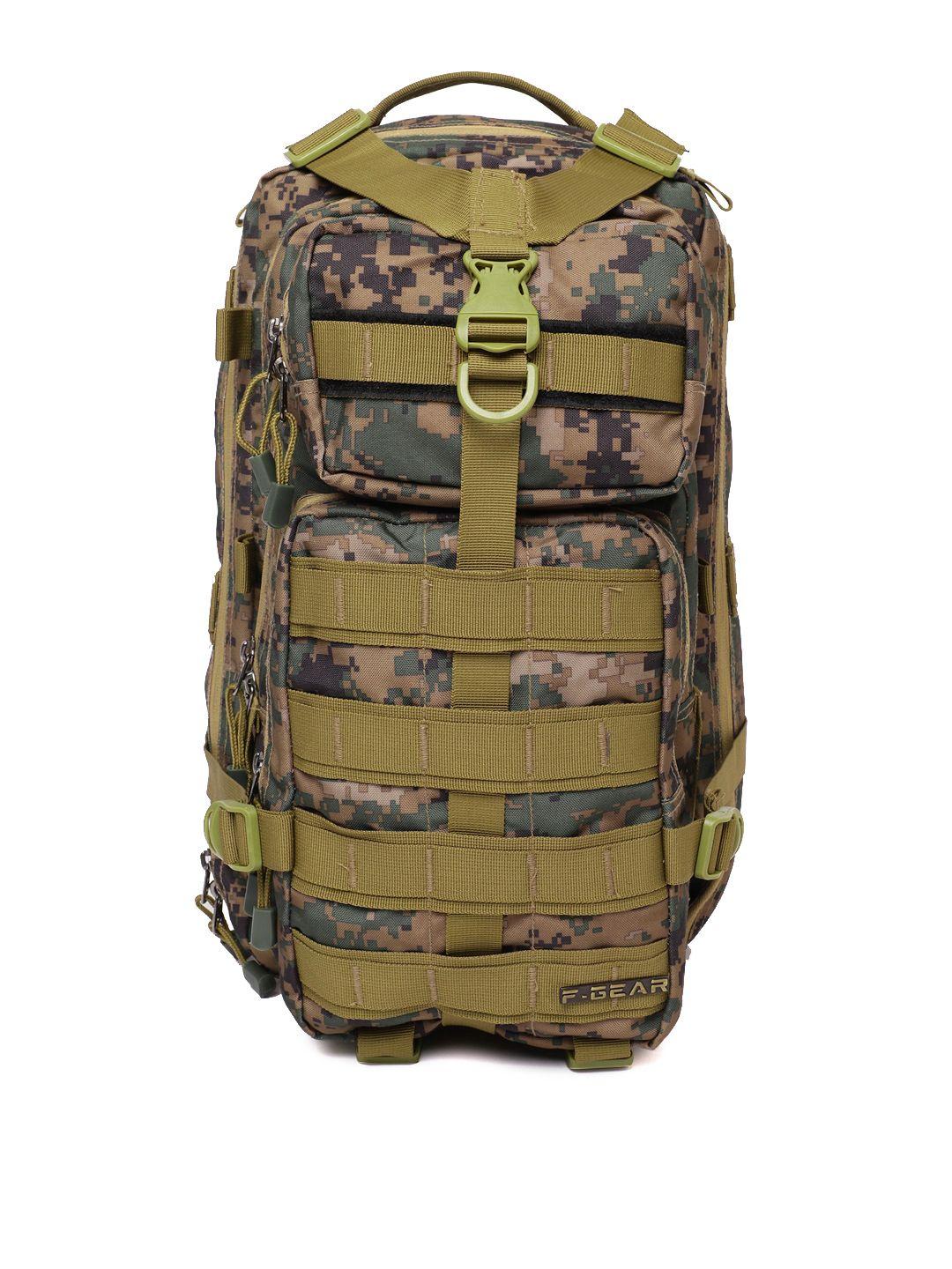 f gear unisex green & brown military tactical marpat graphic printed backpack