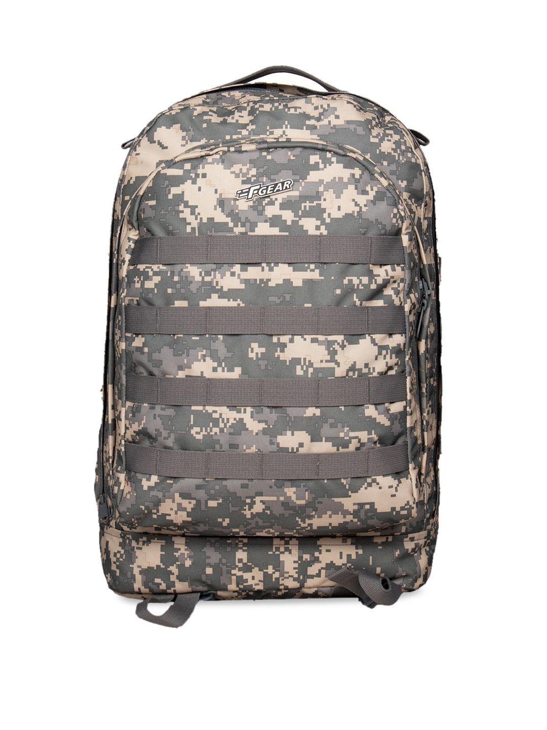 f gear unisex grey & brown camouflage backpack