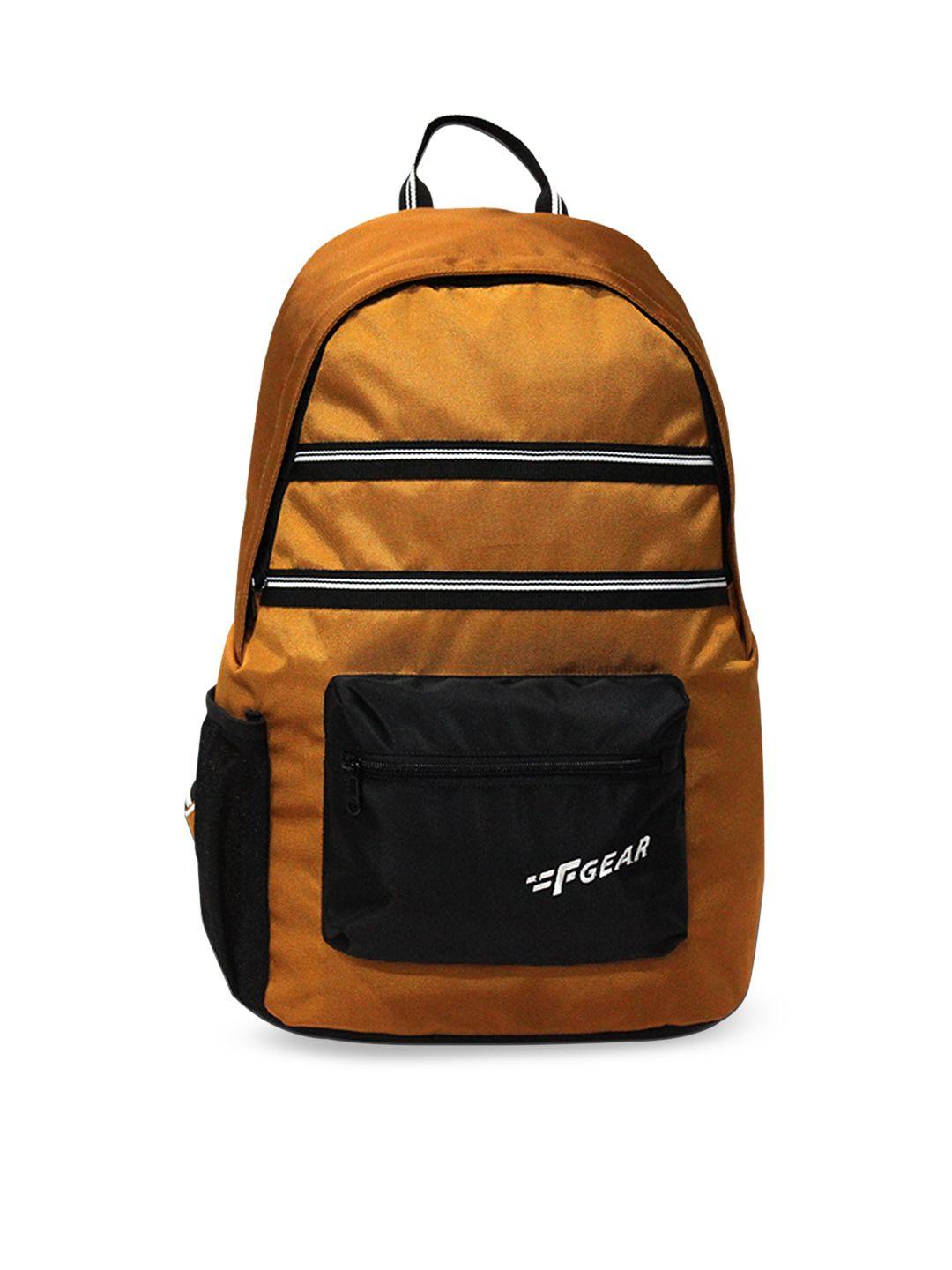 f gear unisex mustard & black solid backpack
