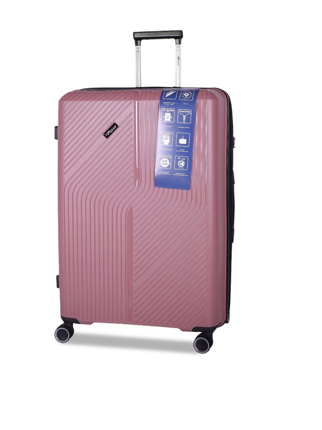 f gear unisex textured water resistant check- in suitcase trolley bag