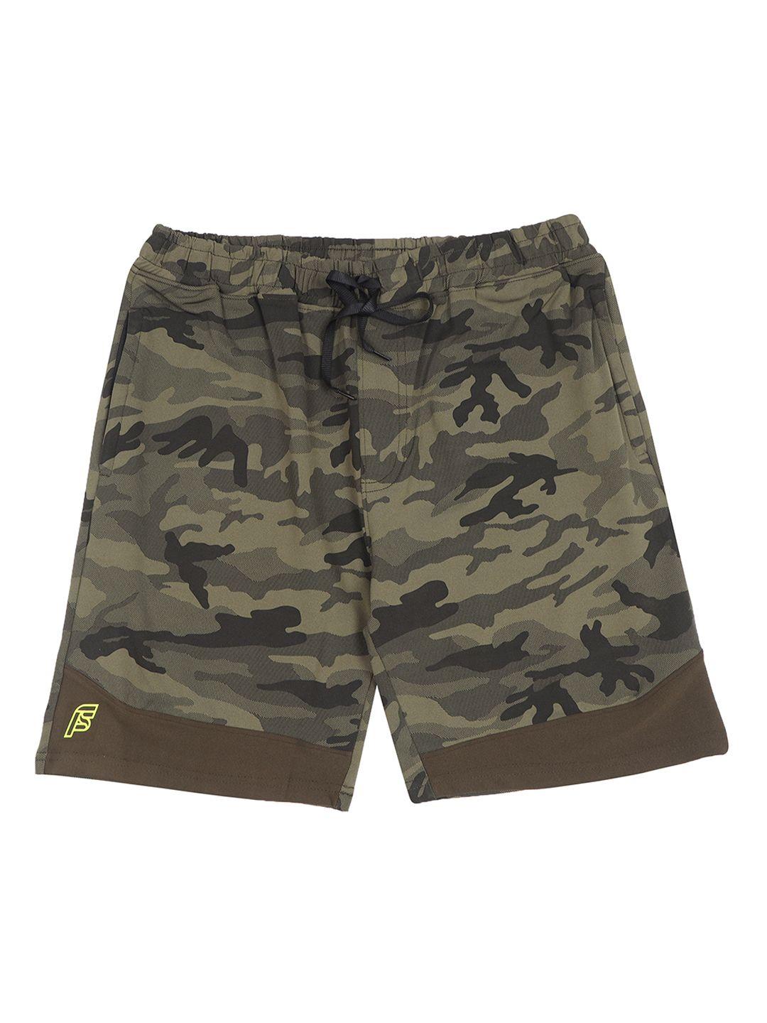 f&s boys camouflage printed rapid-dry high-rise shorts