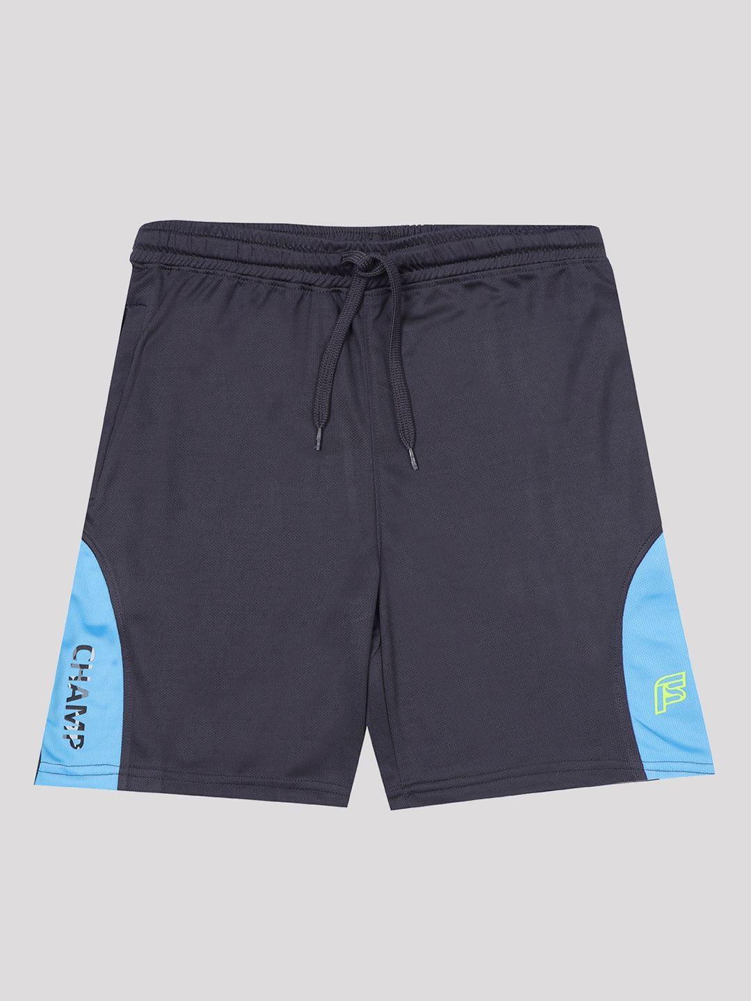 f&s boys grey high-rise outdoor sports shorts