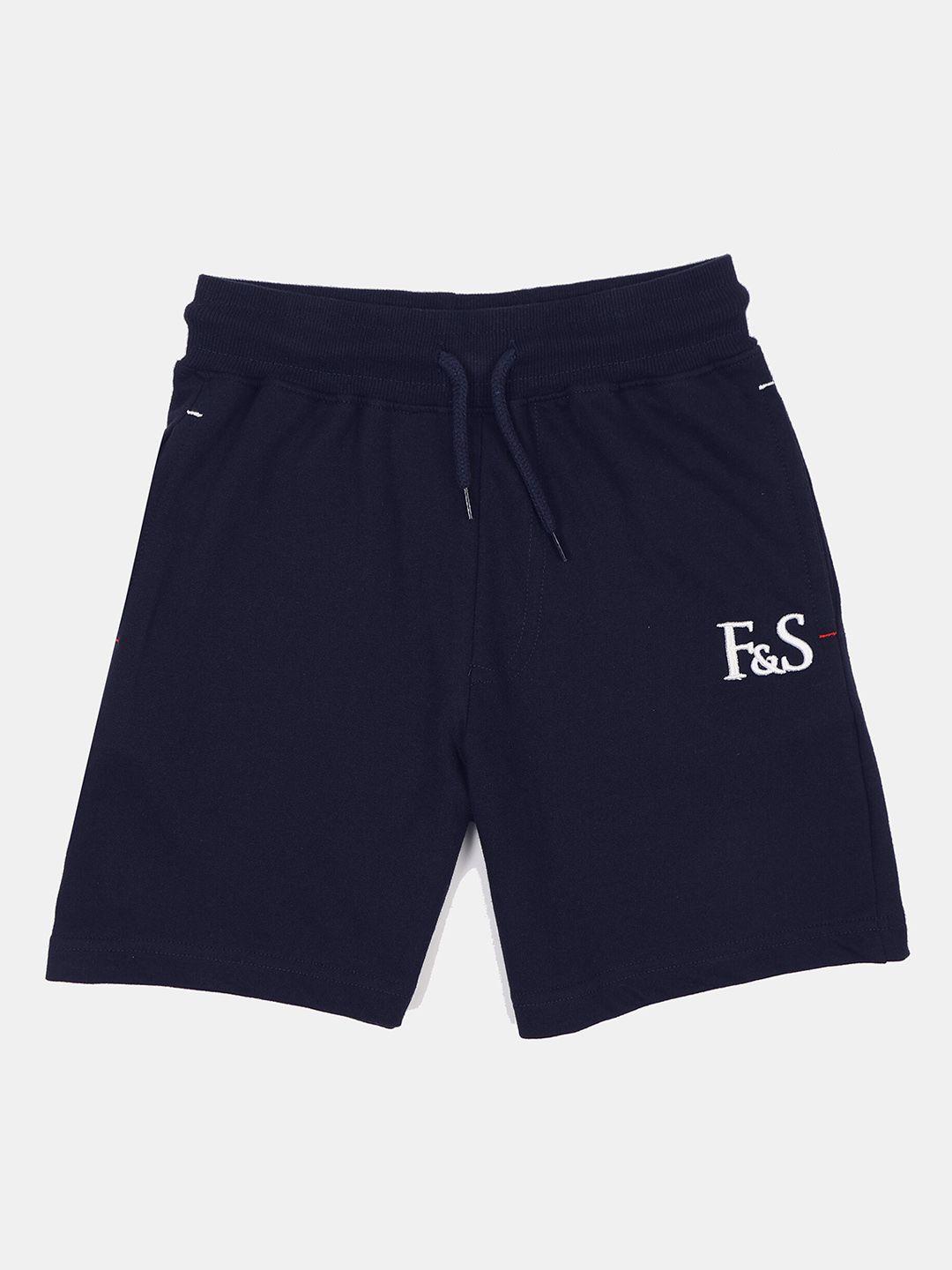 f&s boys mid-rise pure cotton shorts