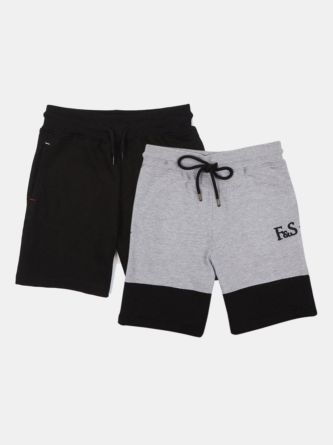 f&s boys pack of 2 pure cotton shorts