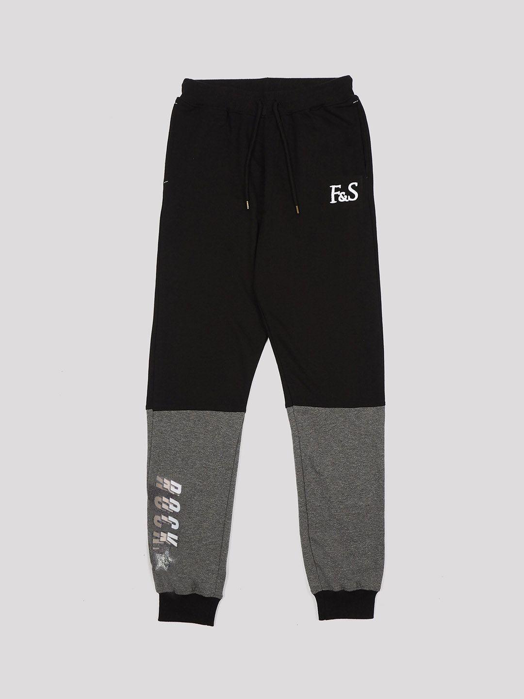 f&s boys regular fit mid-rise joggers