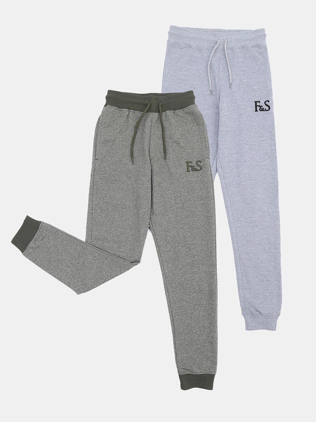 f&s kids boys pack of 2 regular fit joggers