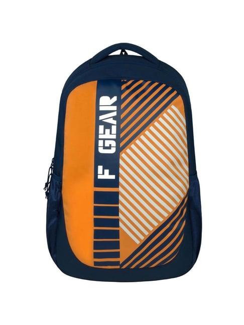 f gear 27 ltrs navy & orange medium backpack