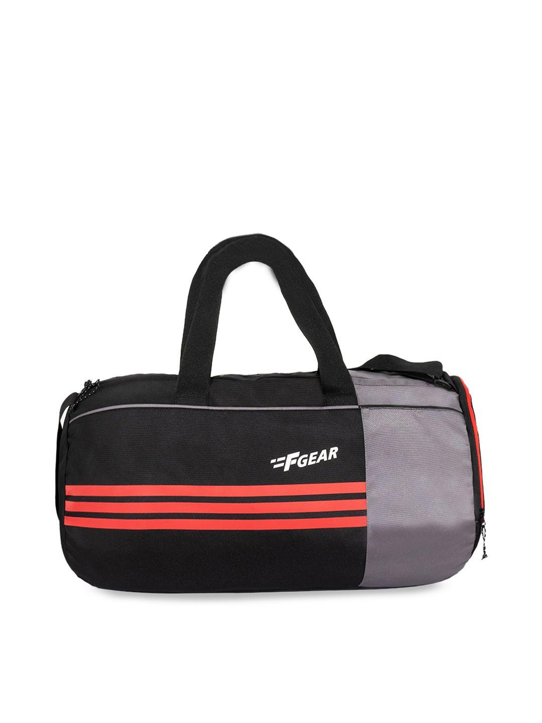 f gear black & grey colour blocked duffel bag