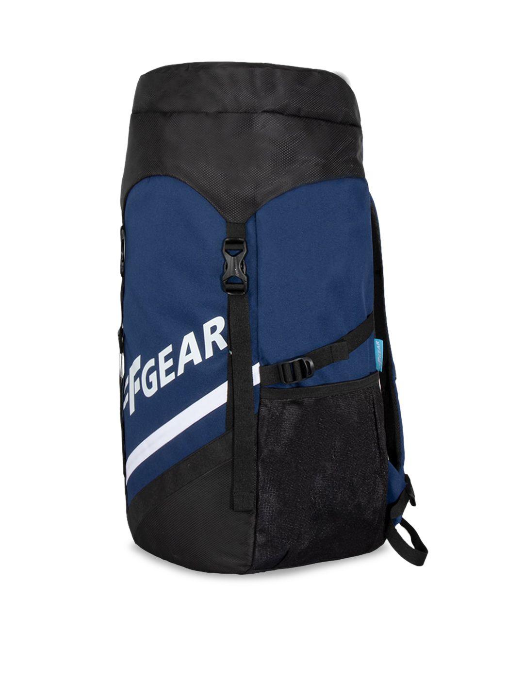 f gear blue & black printed rucksacks