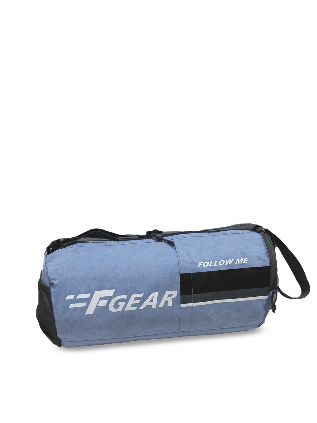 f gear blue & white solid gym duffel bag