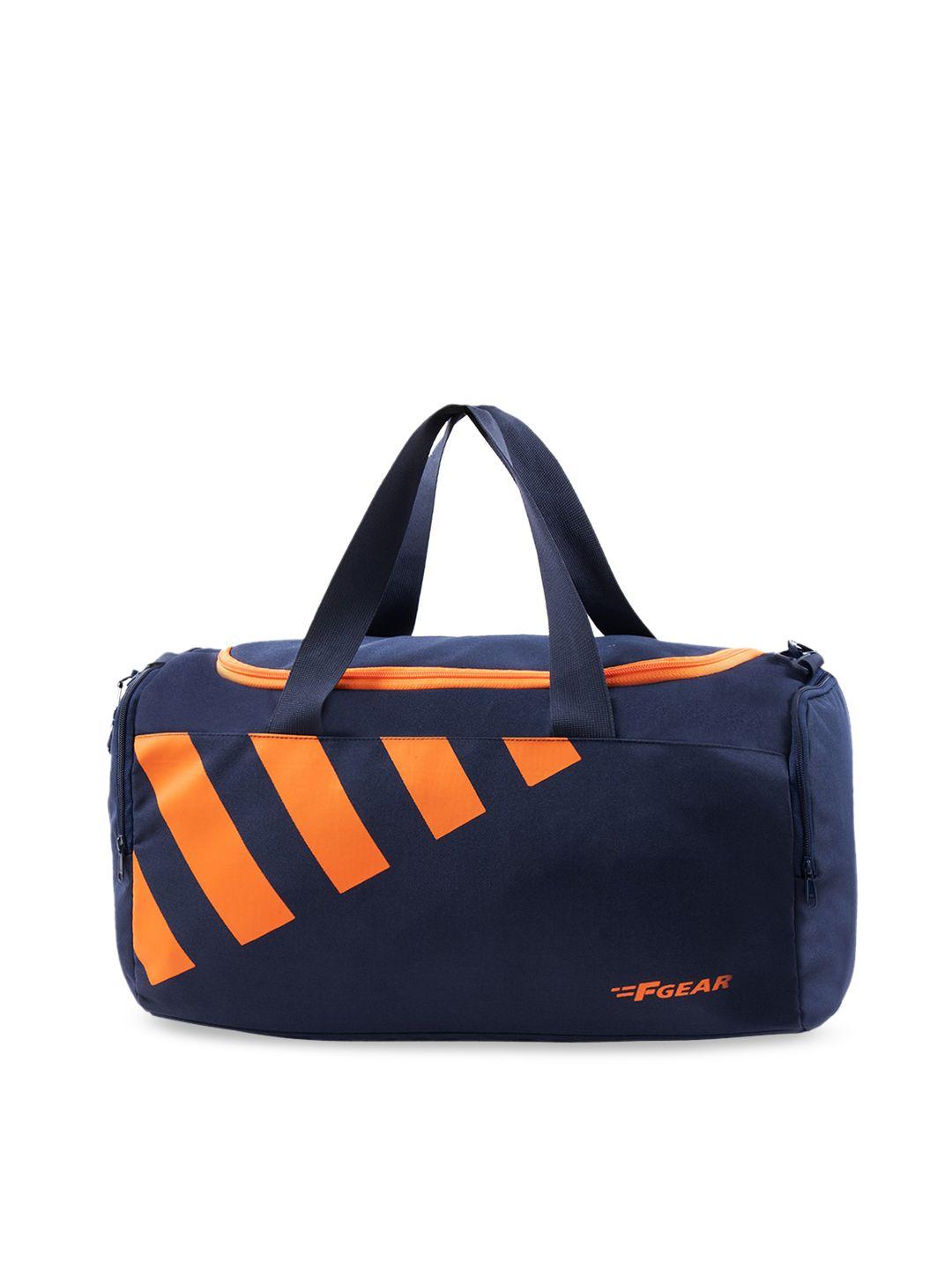 f gear drill navy blue and orange gym bag