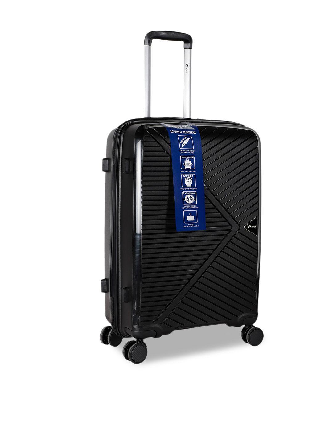 f gear eagle black textured hard-sided trolley bag