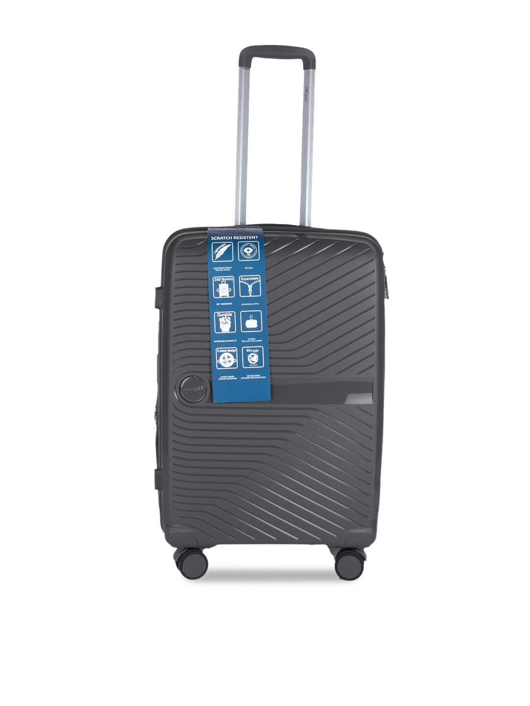 f gear grey medium trolley suitcase