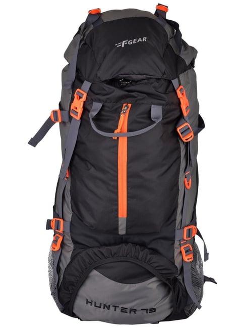 f gear hunter 75 ltrs black & grey color block large backpack