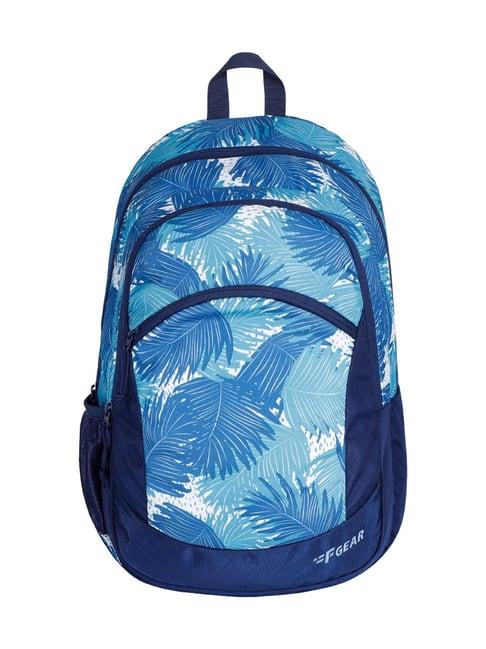 f gear nico ferns aqua navy blue printed small backpack