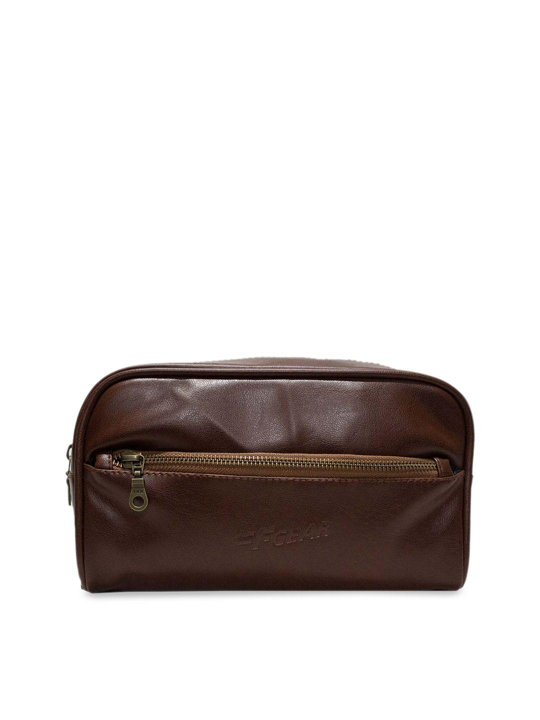 f gear tan-brown solid travel pouch