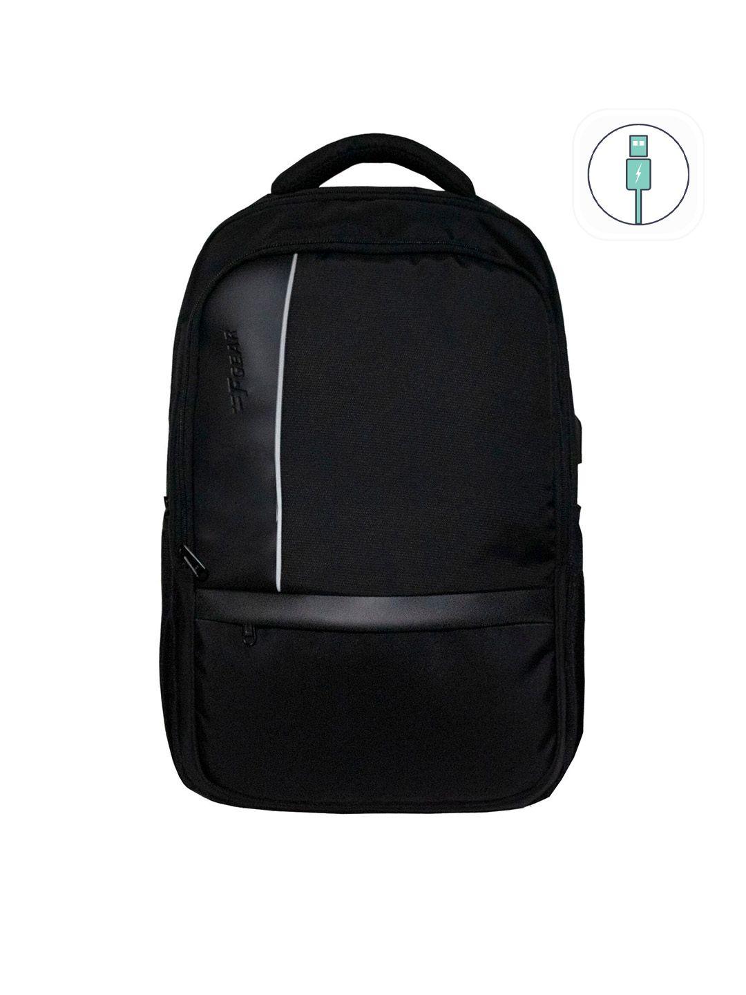 f gear unisex black backpack with usb charging port