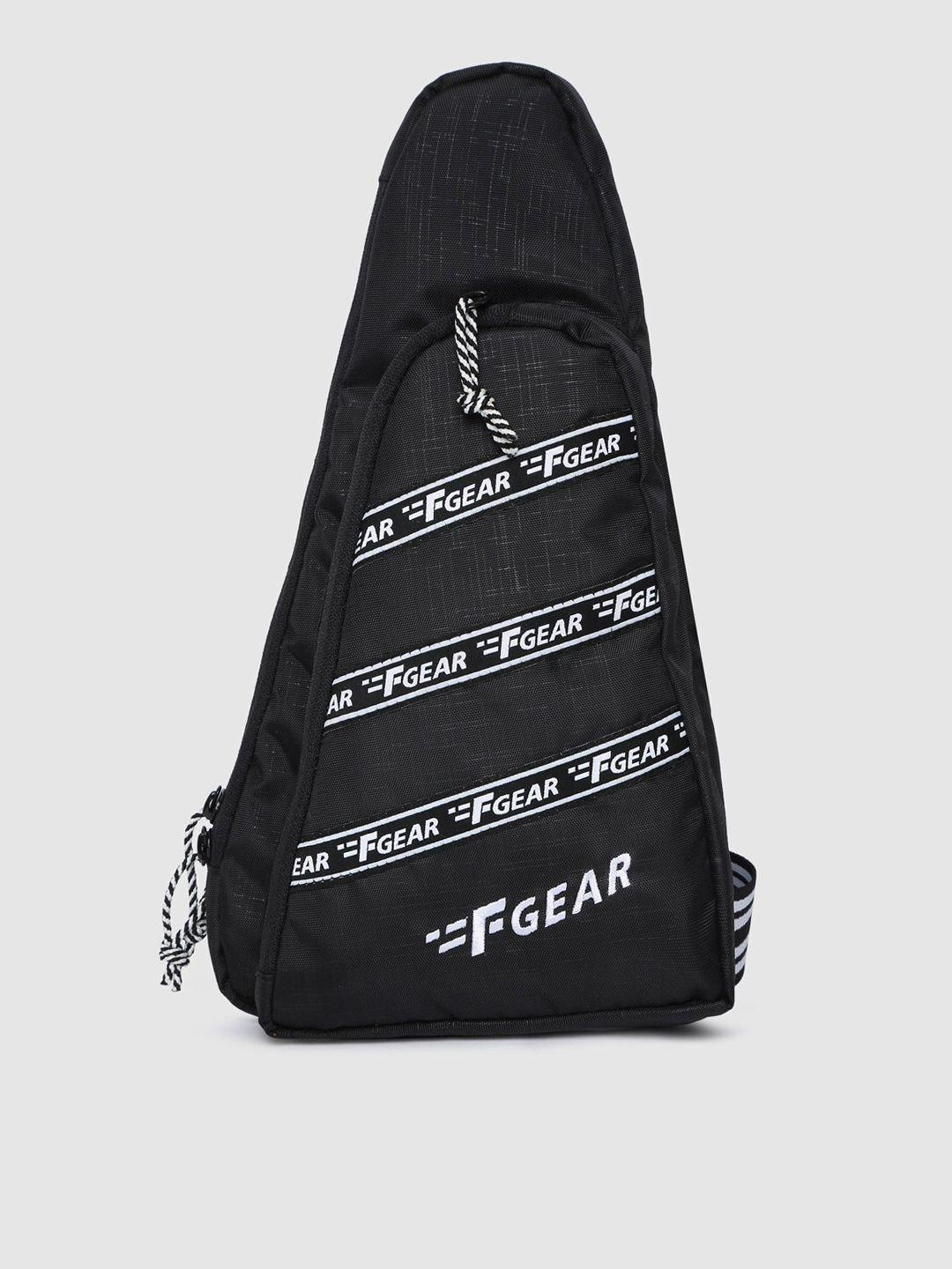 f gear unisex black printed cross body backpack