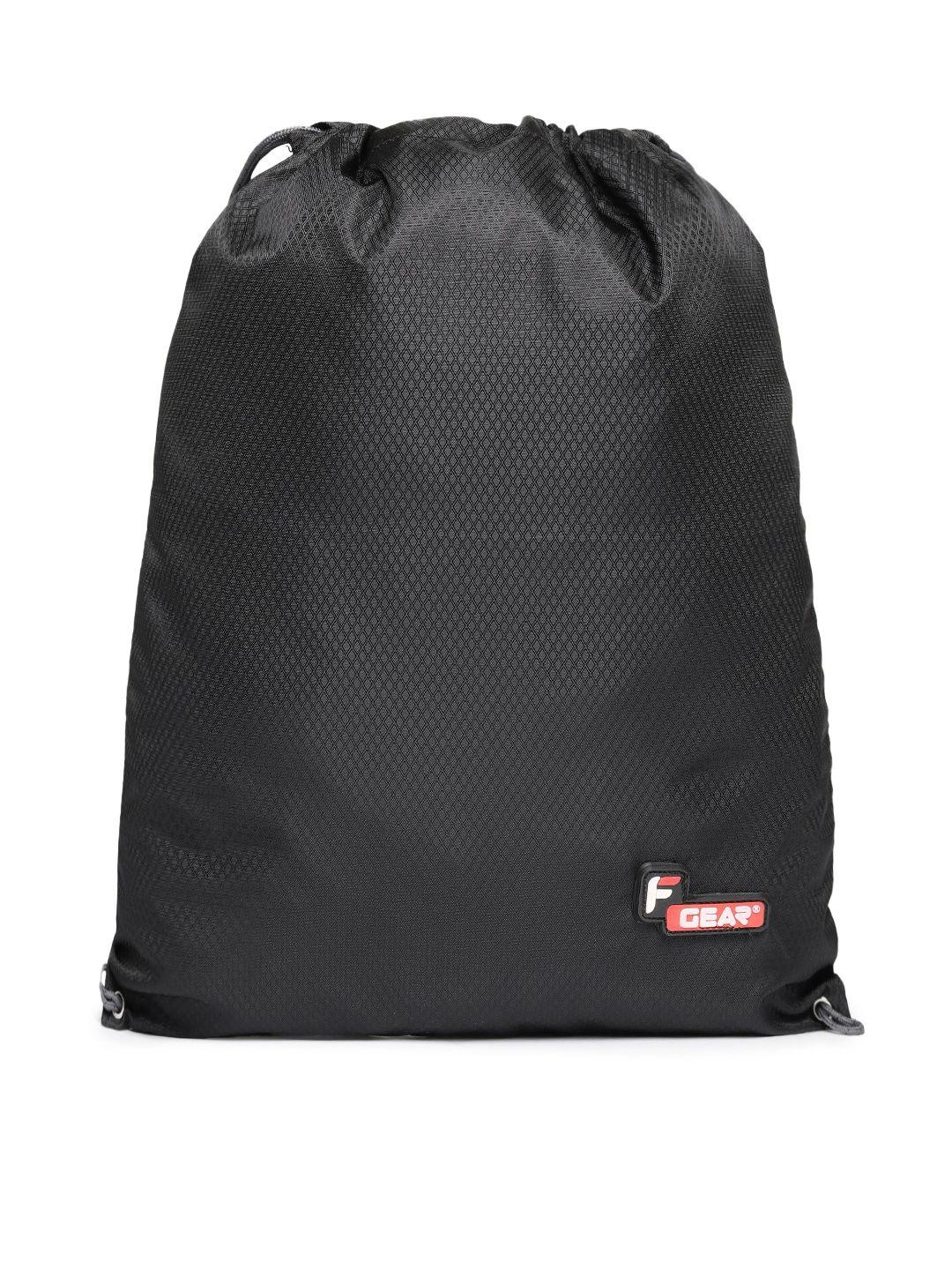 f gear unisex black string v2 textured backpack