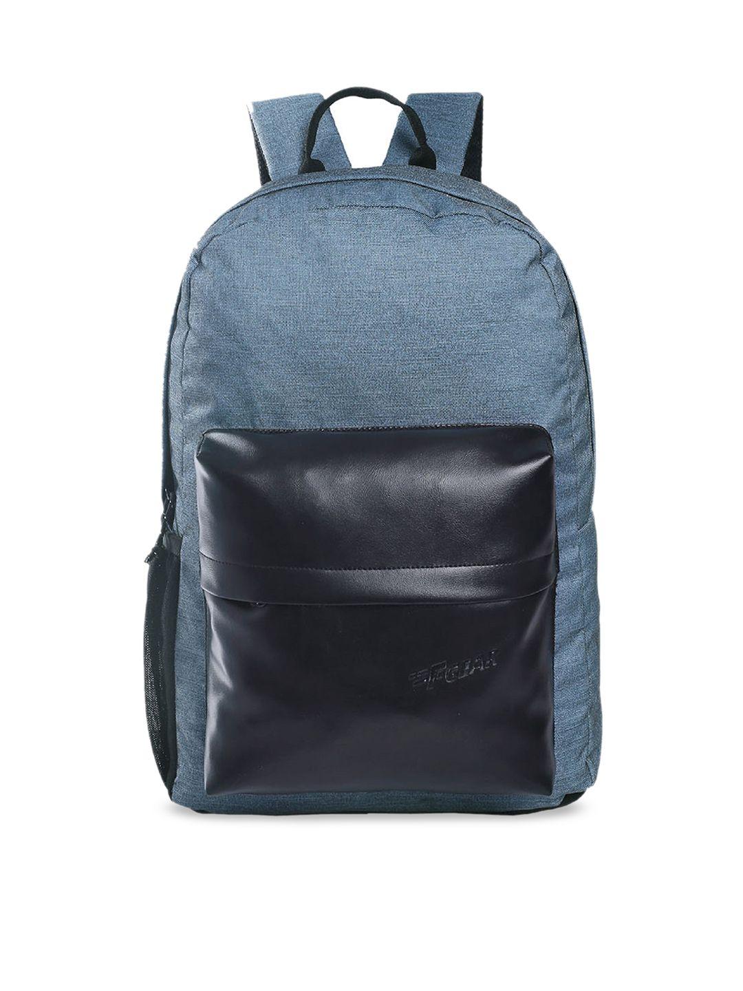 f gear unisex blue & black colourblocked backpack