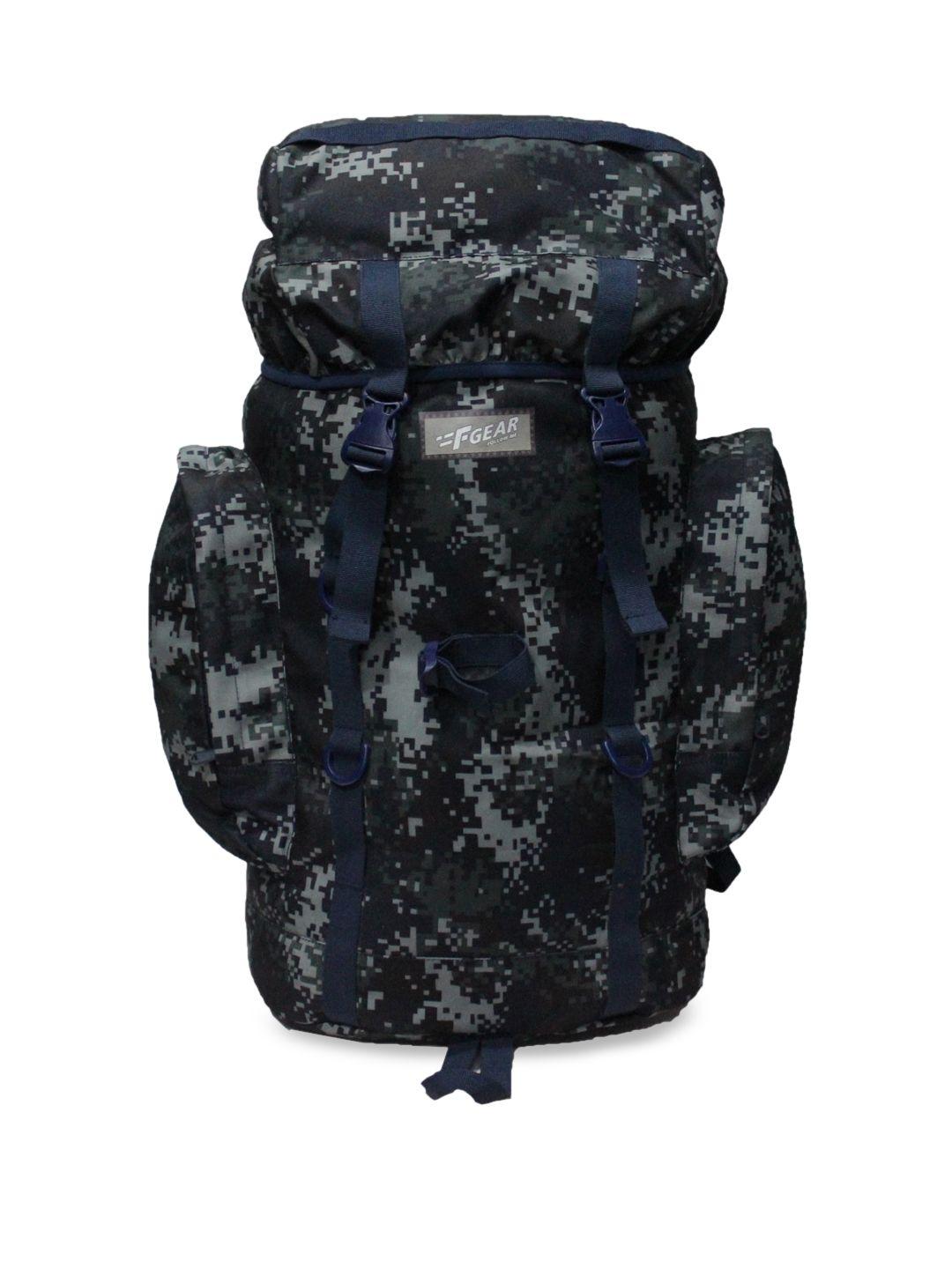 f gear unisex blue & grey printed rucksack