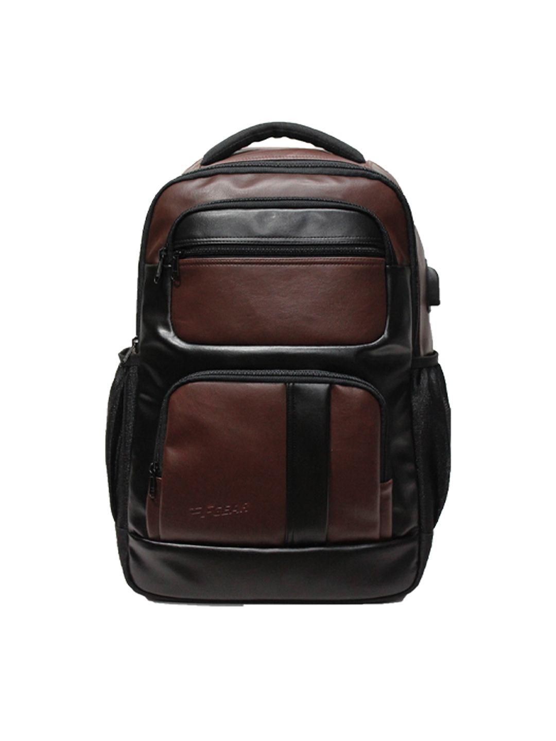 f gear unisex brown & black solid backpack