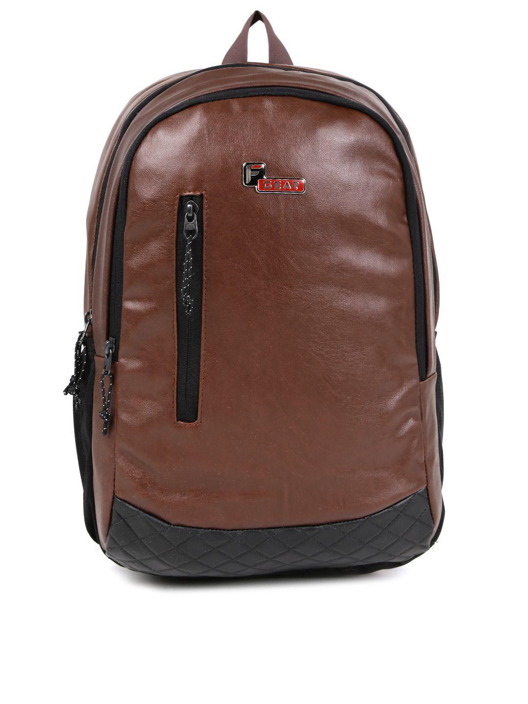 f gear unisex brown & black solid backpack